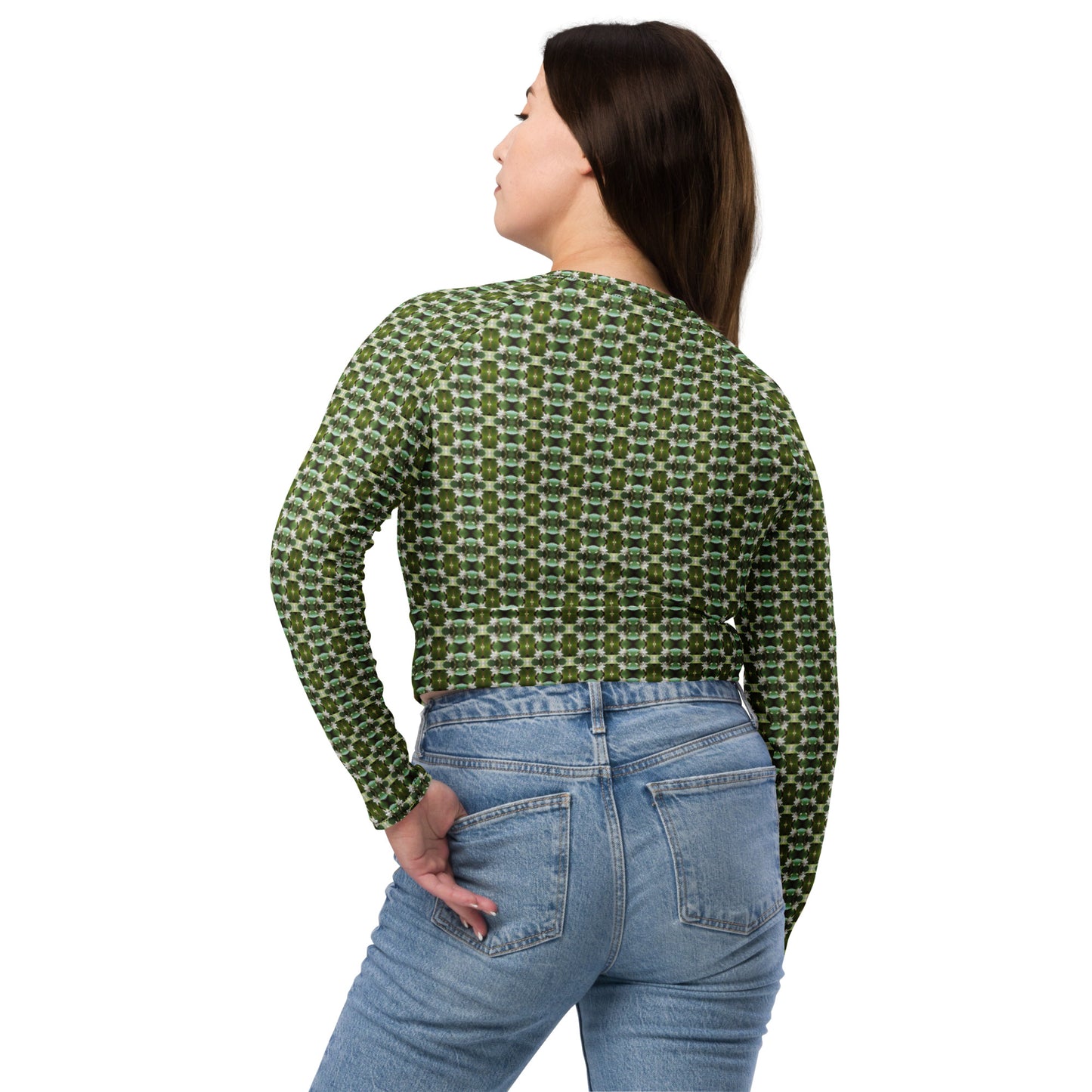 Recycled long-sleeve crop top - eco