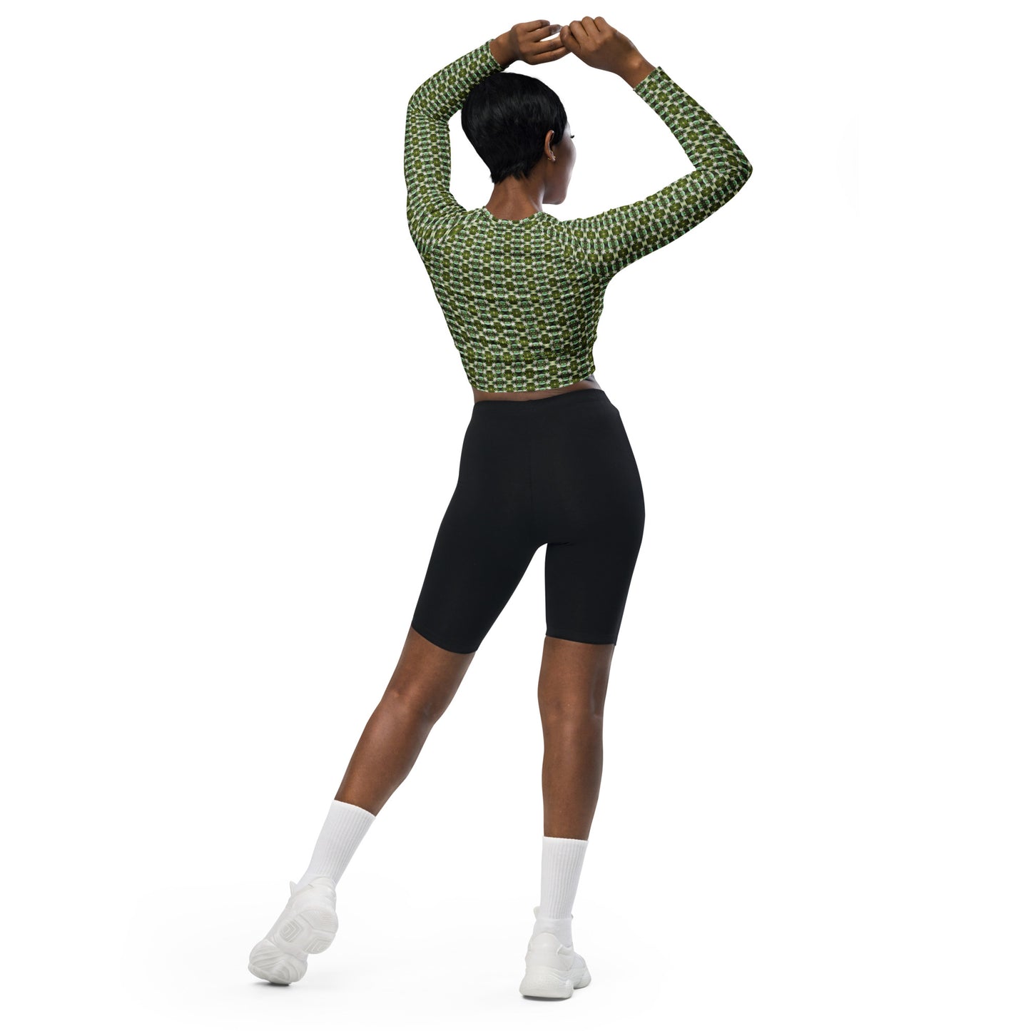 Recycled long-sleeve crop top - eco